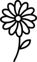 Beautiful red daisy flower on isolated transparent background tropical flowering plants concept Set 2 vector