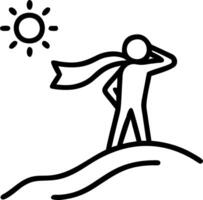 Balancing on wind swept ridge line charting fantastic frontiers odyssey bracing for escapade through shifting sands unveiling bright mysteries vector