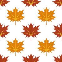 Autumn leaves seamless pattern with soft transitions between rich oranges reds and yellows for a balanced natural fall look vector