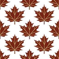 Autumn leaves seamless pattern with crisp edges and dark red tones for a dramatic fall inspired effect vector