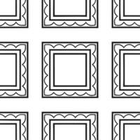 Artisanal handcrafted frame seamless tile pattern with unique textures and bespoke elements vector