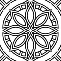 Art deco vintage medallion seamless tile pattern geometric symmetry on white background perfect for stylish spaces vector