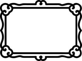 Antique carved gilded frame isolated on white background Vintage golden rectangle frame for photo vector