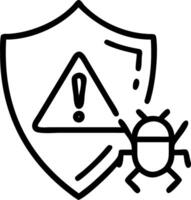 Antivirus shield alert represented by a red shield icon adorned with holographic warning labels signifying antivirus threat detection and alerts Set 3 vector