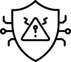 Antivirus shield alert represented by a red shield icon adorned with holographic warning labels signifying antivirus threat detection and alerts vector