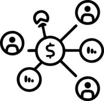 Affiliate marketing network floating with affiliate icons connected by revenue generation metrics in a digital workspace vector