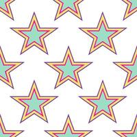 Abstract retro polygon seamless pattern bright hues on white background suitable for stationery Set 3 vector