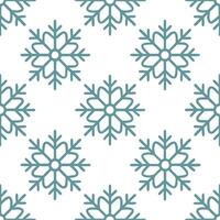 Abstract snowflake seamless tile pattern with artistic shapes and cool color palette vector