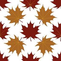 Abstract autumn leaves seamless pattern with geometric leaf shapes and earthy tones for modern fall designs Set 2 vector