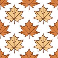Abstract autumn leaves seamless pattern with geometric leaf shapes and earthy tones for modern fall designs vector