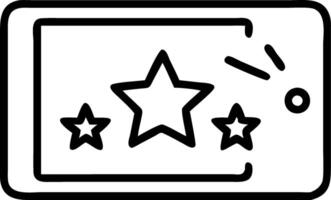 A tablet displaying rewards star icons and loyalty programs in a customer loyalty system interface vector