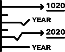 A timeline stretching several years forward eg 2026 to 2030 to represent multi year planning in business strategy Set 2 vector