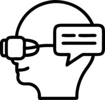 A holographic headset for interactive support role play simulating customer calls and chat solutions for service improvement vector