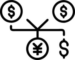A holographic display of multiple currency icons dollar euro yen etc to represent global financial symbols in business finance vector