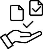 A hand interacts with floating legal documents and approval workflows representing legal documentation and compliance processes Set 9 vector