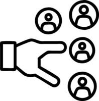A hand hovering over animated hiring icons revealing data driven recruitment insights and candidate performance metrics vector