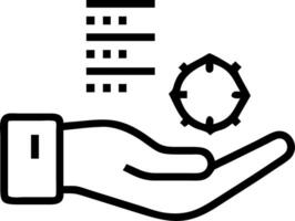 A hand highlights benefits like cost efficiency and scalability holographically representing outsourcing benefits and business scalability vector