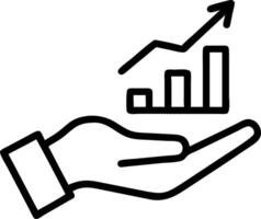 A hand highlights upward graphs and financial growth indicators in a digital interface representing revenue growth and financial success vector