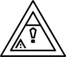 A glowing triangle with warning icons highlighting areas of concern to illustrate risk assessment in business analysis vector