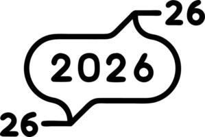 A glowing roadmap features milestones labeled 2026 and beyond representing future planning and strategic roadmap development Set 4 vector