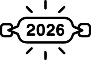 A glowing roadmap features milestones labeled 2026 and beyond representing future planning and strategic roadmap development Set 8 vector