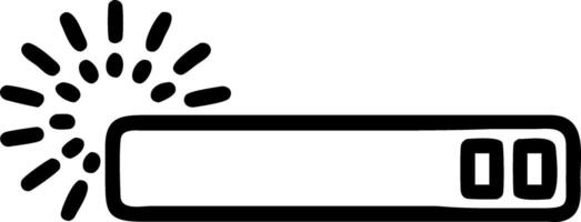 A glowing progress bar indicating updates or uploads in progress vector