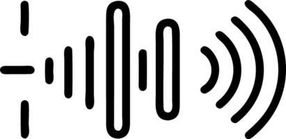 A glowing holographic waveform indicating voice based interaction in a modern digital interface vector