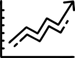 A glowing line chart shows upward growth within a digital interface symbolizing revenue growth and financial success vector