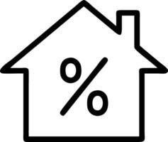 A glowing house icon with loan percentage details floating in a dashboard representing loan processing and financial management vector