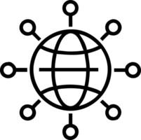 A glowing globe representing interconnected affiliate systems vector