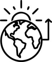A glowing globe showing global business expansion metrics symbolizing virtual growth plan and international growth vector