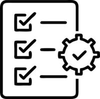 A glowing checklist being marked off interactively vector