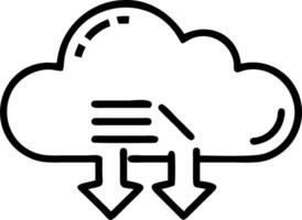 A glowing cloud icon with arrows indicates secure data backup holographically representing data backup and cloud storage solutions vector