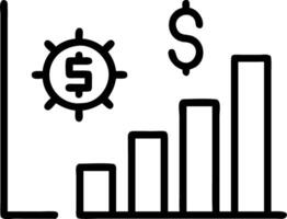 A glowing bar chart illustrates cost breakdowns and optimizations symbolizing cost analysis and financial management strategies vector