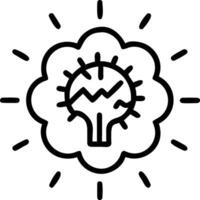 A glowing AI brain surrounded by business metrics holographically representing AI driven decision making and business analytics vector
