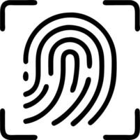 A digital fingerprint being scanned for authentication to represent data protection in cybersecurity frameworks Set 2 vector
