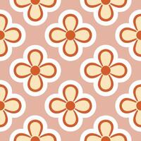 60s mod seamless pattern with bold graphics and vibrant colors for trendy designs vector