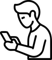 Young hipster guy texting with his mobile phone at the bar representing modern communication social interaction and urban lifestyle vector