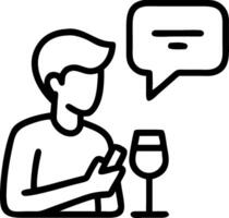 Young hipster guy texting with his mobile phone at the bar representing modern communication social interaction and urban lifestyle Set 3 vector