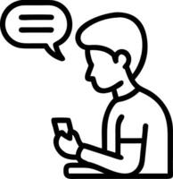 Young hipster guy texting with his mobile phone at the bar representing modern communication social interaction and urban lifestyle Set 2 vector