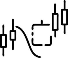 Wire frame illustration showing bearish and bullish trends in technology trading stock market vector