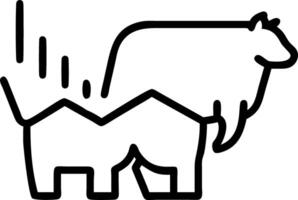 Wire frame illustration showing bearish and bullish trends in technology trading stock market Set 2 vector