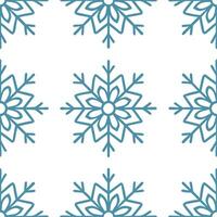 Winter snowflake seamless tile pattern with intricate designs and icy blue tones for serene home decor vector