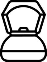Watercolor style wedding ring box illustration symmetrically isolated on white with studio lighting perfectly centered for elegant design vector
