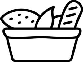 Watercolor illustration of to basket filled with assorted breads highlighting artisanal bakery products and rustic kitchen charm in artistic style vector