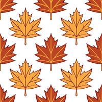 Warm autumn leaves seamless tile pattern with maple and chestnut leaves for cozy fall spaces vector