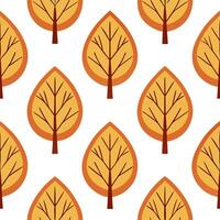 Warm autumn trees seamless tile pattern with chestnut and fir trees for inviting seasonal decor Set 2 vector
