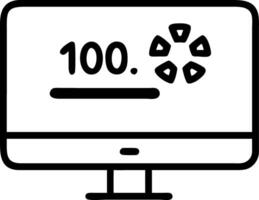 Visualize loading bar from to to 100 monitor data transfer system update emphasize progress underscores continuous improvement in digital transformation vector
