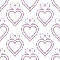 Valentine hearts and love quotes seamless tile pattern with elegant scripts and romantic hues for sentimental decor Set 2 vector