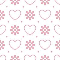 Valentine hearts and love letters seamless tile pattern with romantic scripts and pastel hues for elegant decor Set 5 vector